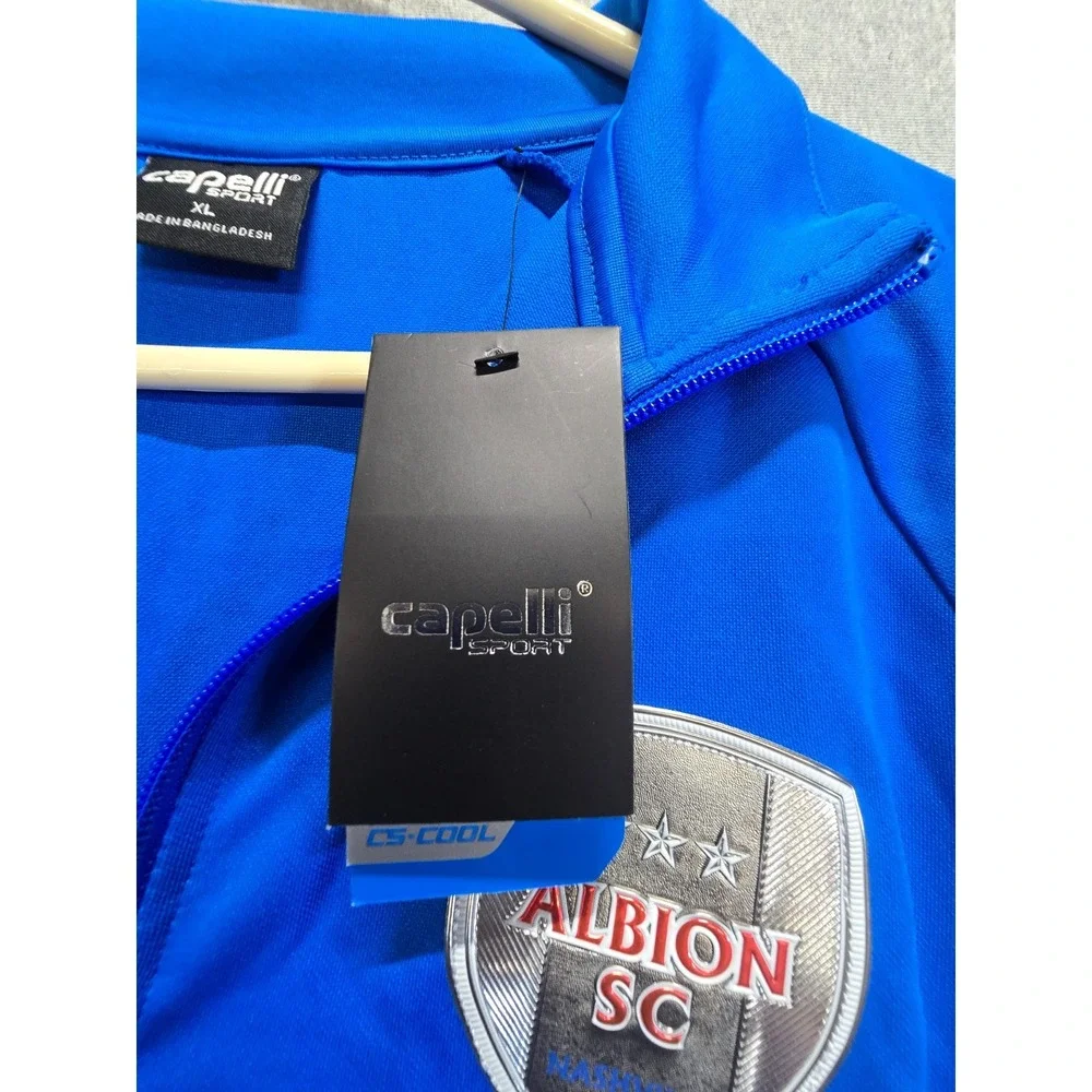 Capelli Sport Uptown Training Jacket Men XL Blue Logo Albion SC Nashville Soccer